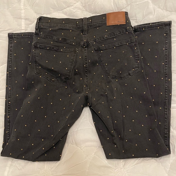 Madewell 10" High-Rise Skinny Jeans Metallic Dot Edition EUC - Picture 7 of 7
